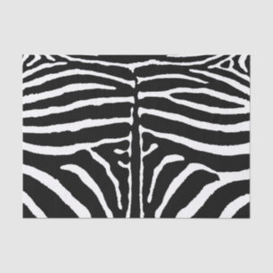 Papier Mousseline Zèbre en noir et blanc