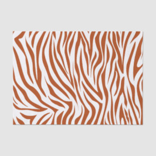 Papier Mousseline Zèbre rouge de safari de rouille