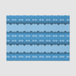 Papier Mousseline Zigzag bleu
