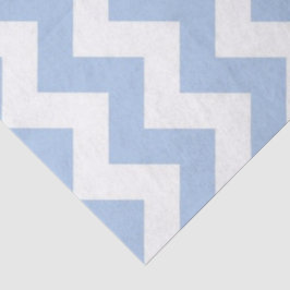 Papier Mousseline Zigzag bleu clair et blanc