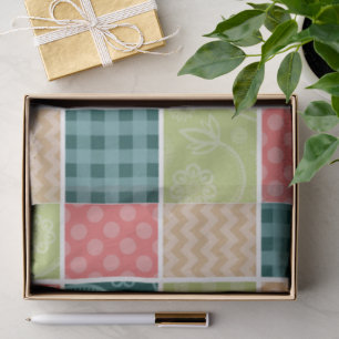 Papier Mousseline Zigzag, Chevron, En vichy, Pois, Patchwork