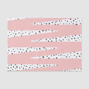 Papier Mousseline Zigzag rose chic artistique et triangles