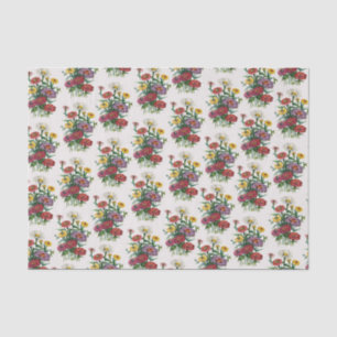 Papier Mousseline Zinnias