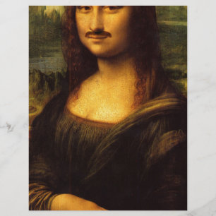Papier moustache de mona lisa