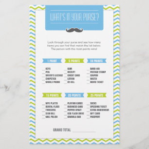Papier Moustache / Petit Homme Ce qui est dans votre sac