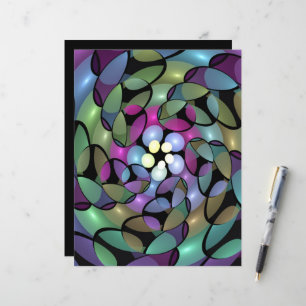 Papier Mouvements colorés Art Abstrait Frappe Fractal