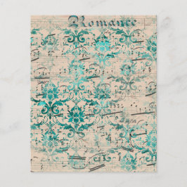 papier musical éphémère turquoise