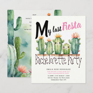 Papier My Dernier Fiesta Bachelorette Party Cactus thème