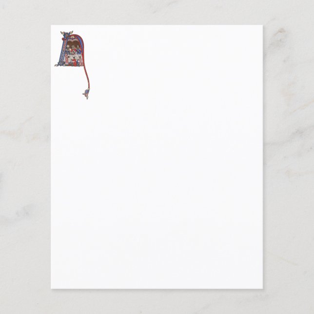 Papier N initial éclairé (Devant)