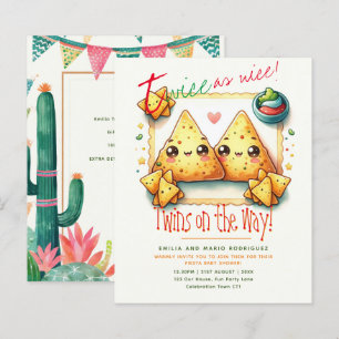 Papier NACHOS de Baby shower Cute Fiesta TWINS
