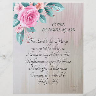 Papier Naissance Florale Aquarelle Stationnaire