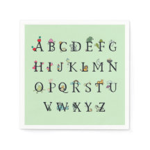 PAPIER NAPKIN : ALPHABET CHARTA
