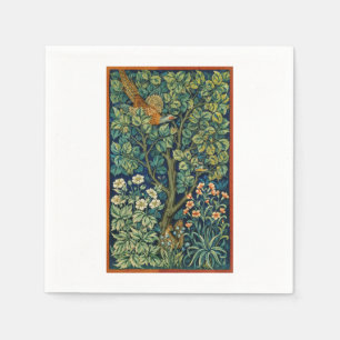 PAPIER NAPKIN MIT WILLIAM MORRIS PHEASANT DESIGN SERVIETTE