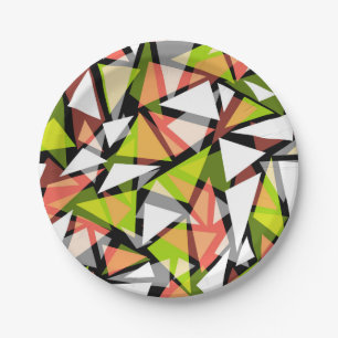 Papier Napkin Nahtlose geometrische Dreiecke Pappteller