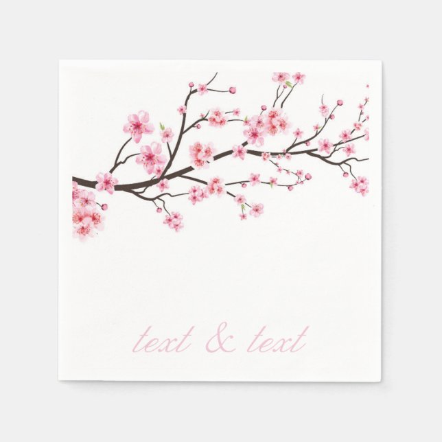 PAPIER NAPKIN : SAKURA CHERRY BLOSSOME SERVIETTE (Vorderseite)