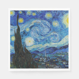 PAPIER NAPKIN : VAN GOGH : STARRY NACHT SERVIETTE