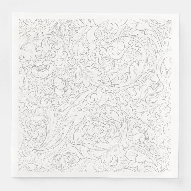 PAPIER NAPKIN : WILLIAM MORRIS : FLORAL DESIGN SERVIETTE (Vorderseite)