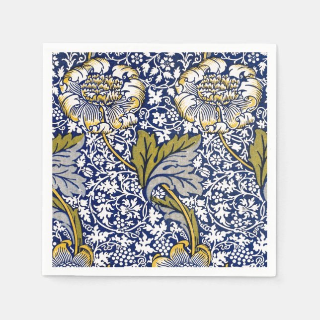 PAPIER NAPKIN : WILLIAM MORRIS : KENNET SERVIETTE (Vorderseite)