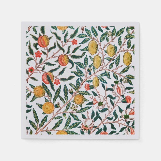 PAPIER NAPKIN : WILLIAM MORRIS : POMEGRANATE SERVIETTE (Vorderseite)