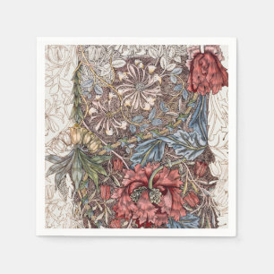 PAPIER NAPKIN: WILLIAM MORRIS : WILD TULIP SERVIETTE