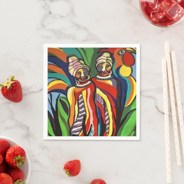 Papier Napkins, Afrikanische Frauenparrots Serviette (Beispiel)