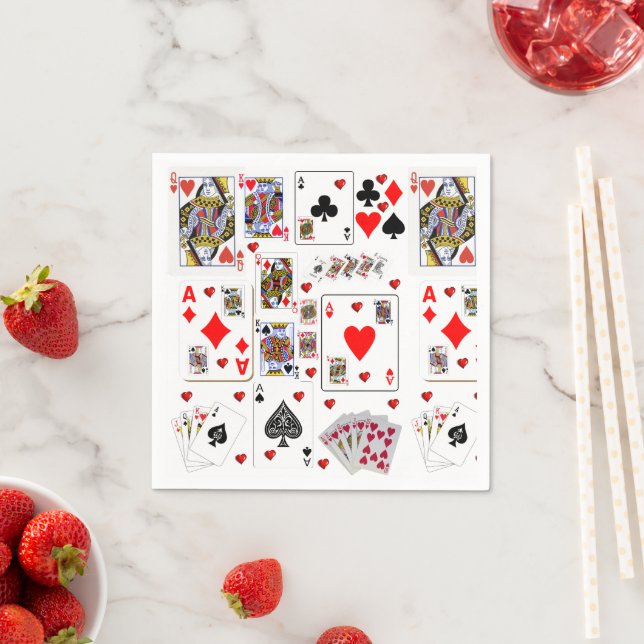 Papier Napkins, Ass spielen Karten Serviette (Beispiel)