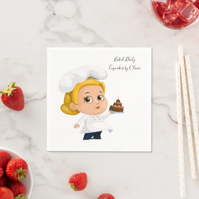 Papier Napkins, Bäckerei Cupcakes Serviette (Beispiel)