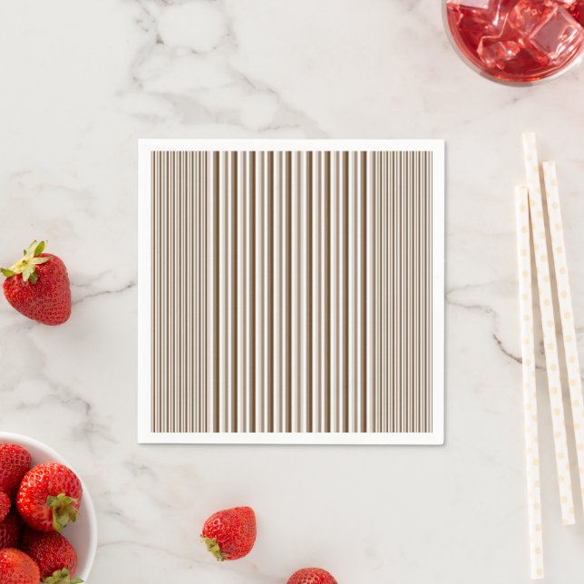 Papier Napkins, brauner Streifen Serviette (Beispiel)
