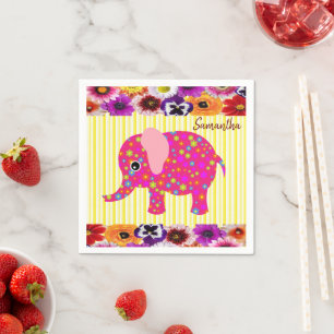 Papier Napkins, farbenfroher Elefant Serviette