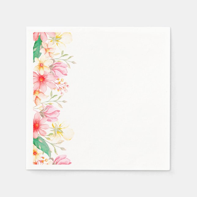Papier Napkins-Floral Print Serviette (Vorderseite)