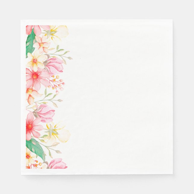 Papier Napkins-Floral Print Serviette (Vorderseite)