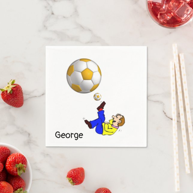 Papier Napkins, Fußball Serviette (Beispiel)