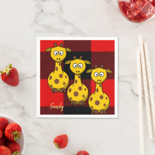 Papier Napkins, Giraffe Serviette