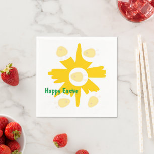 Papier Napkins, glücklicher Ostern Serviette