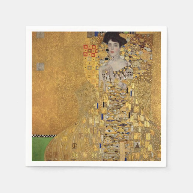PAPIER NAPKINS : GUSTAV KLIMT : ADELE BLOCH BAUER SERVIETTE (Vorderseite)