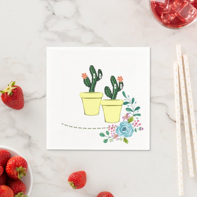 Papier Napkins, Kaktus Napkins, floral Serviette (Beispiel)