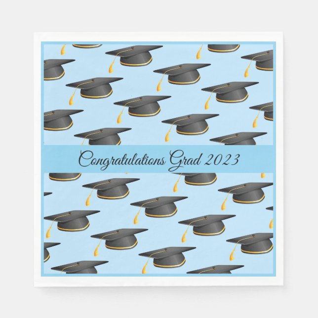 Papier Napkins-Luncheon Größe Graduation Cap Napki Serviette (Vorderseite)