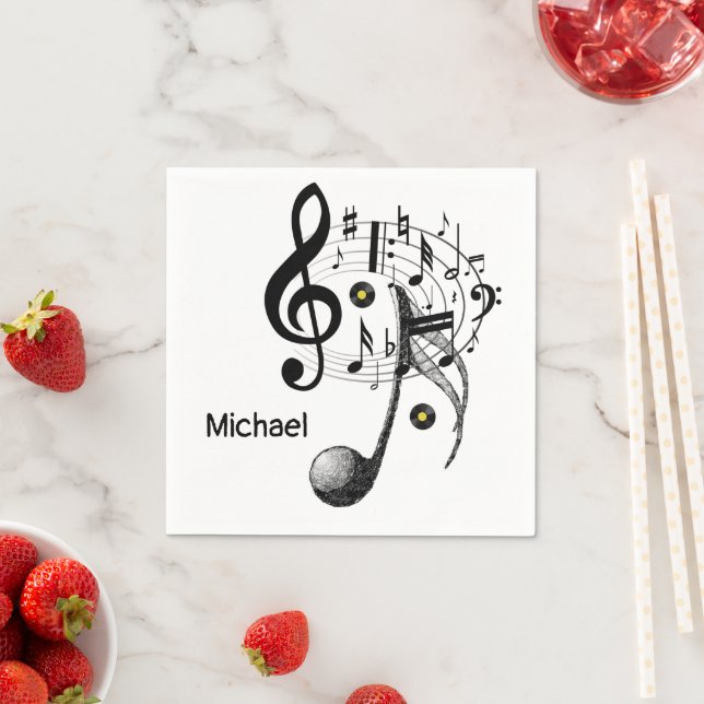 Papier Napkins, Musiknoten Serviette (Beispiel)