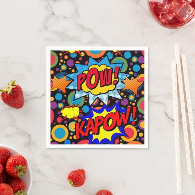 Papier Napkins, Pow Kapow Serviette (Beispiel)