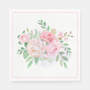 Papier Napkins-rosa Rosen Serviette