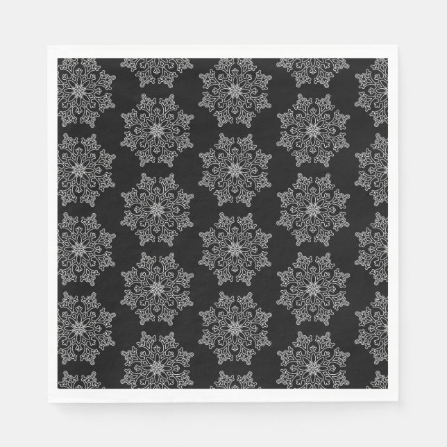 Papier Napkins - Schneeflocken Serviette (Vorderseite)