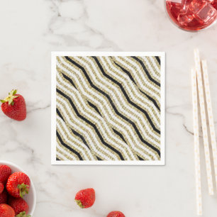 Papier Napkins, Schwarz-weißes Gold Serviette