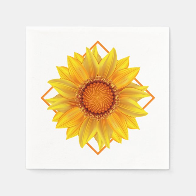 Papier Napkins-Sunflower Serviette (Vorderseite)