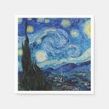 PAPIER NAPKINS : VAN GOGH : STARRY NACHT
