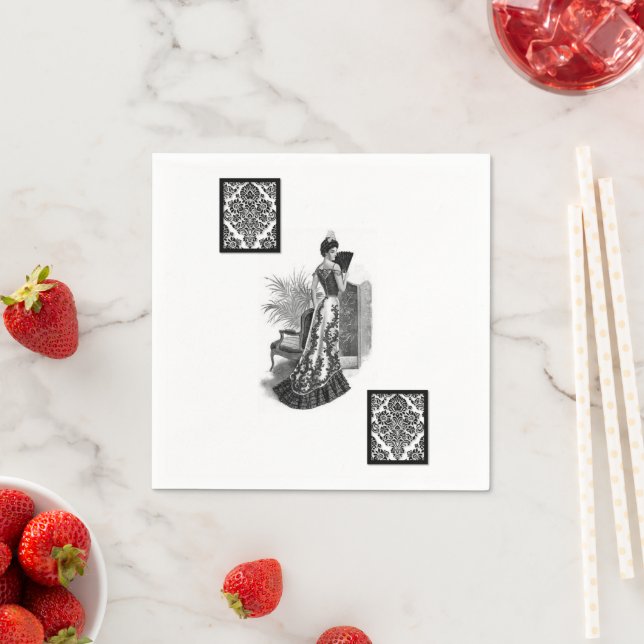 Papier Napkins, Vintag Serviette (Beispiel)