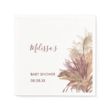 Papier Napkins Wasserfarbe Pampas Grass Mauve Pink