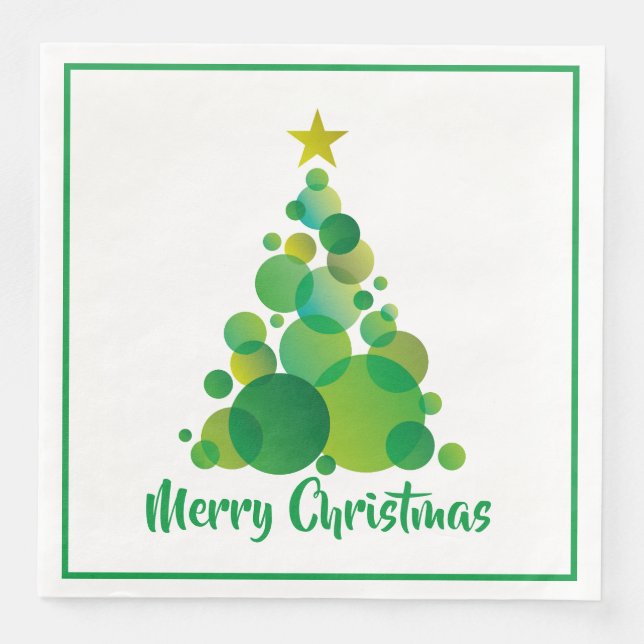 Papier Napkins-Weihnachtsbaum Serviette (Vorderseite)