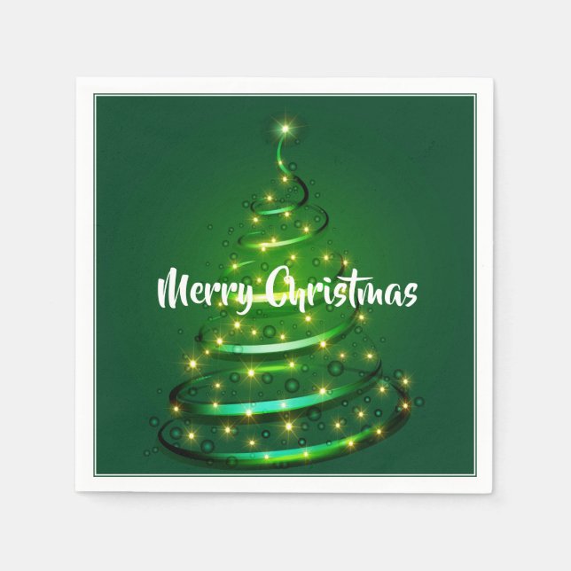 Papier Napkins-Weihnachtsbaum Serviette (Vorderseite)