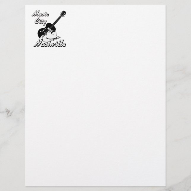 Papier Nashville. Ville de musique (Devant)