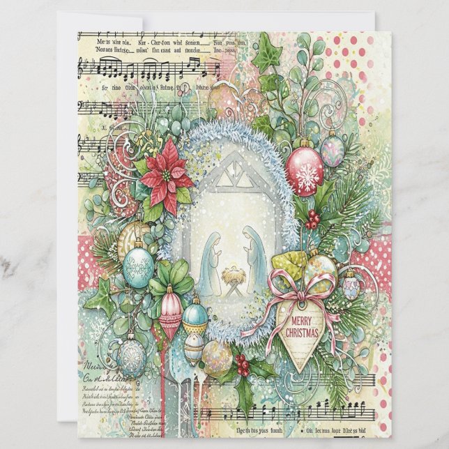 Papier Nativity Christmas craft paper (Devant)